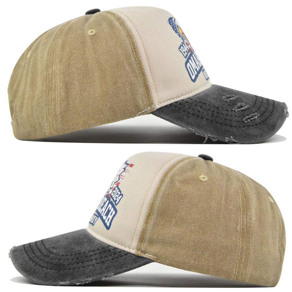 Cross-border Eagle Baseball Cap, Vintage Print Duckbill Cap, Motorcycle Truck Cap, Men's Washed Vintage Sun Hat