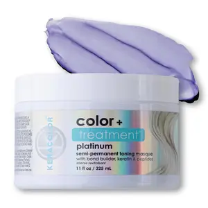 Highly Pigmented Semi-Permanent Color & Treatment Toning Hair Mask for Vibrant Hydrated Hair, 11 Fl Oz