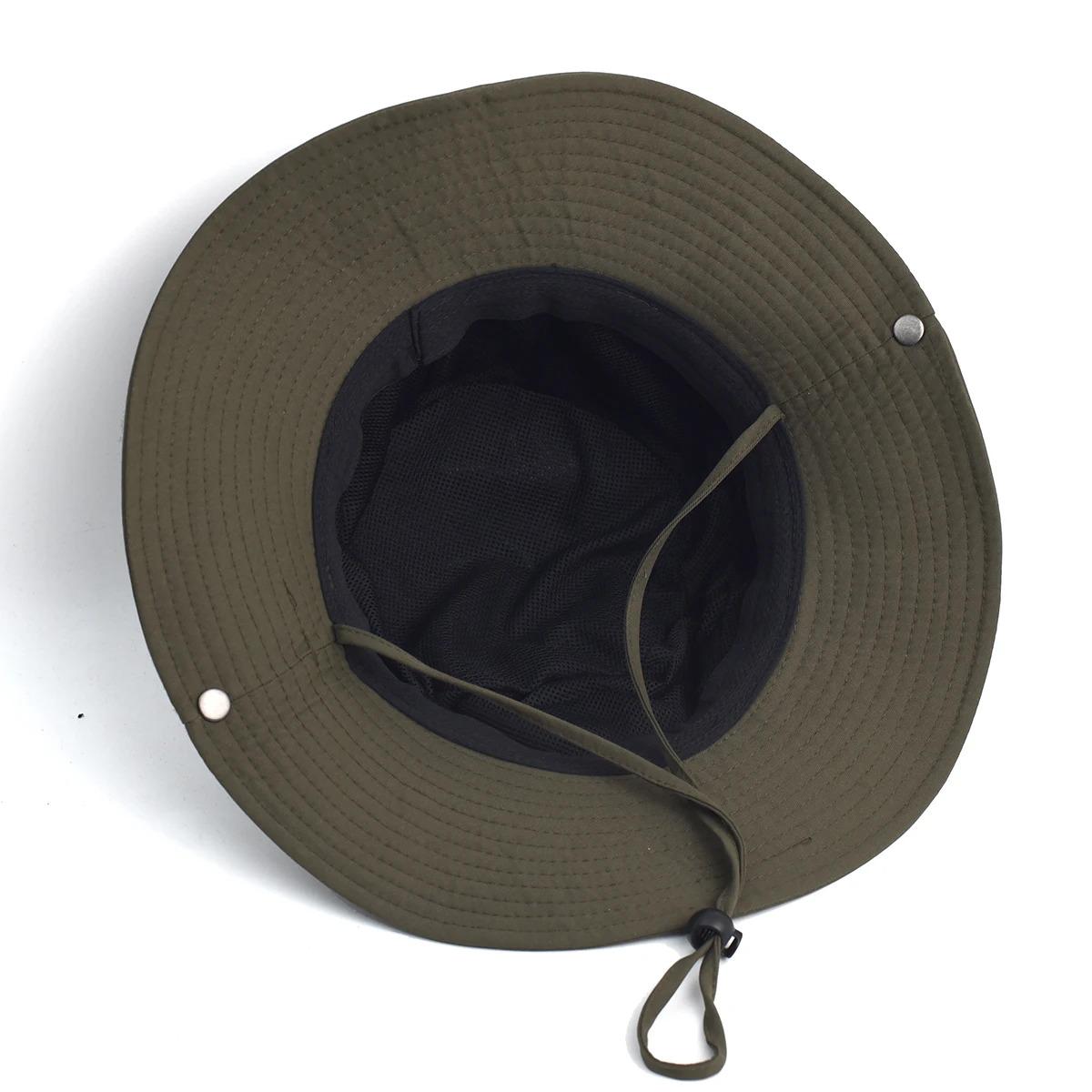 Contrast Vintage Fisherman Hat for Men and Women Summer Outdoor Camping Mountaineering Hat Large Brim Sun Hat