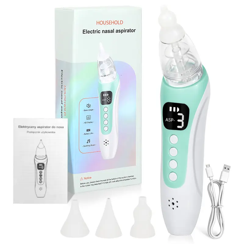 Electric Nasal Aspirator Charging Version Nasal Aspirator Suck Out Mucus Remover Prevent Nasal Congestion Safety Nose Cleaner Silicone Adjustable Suction