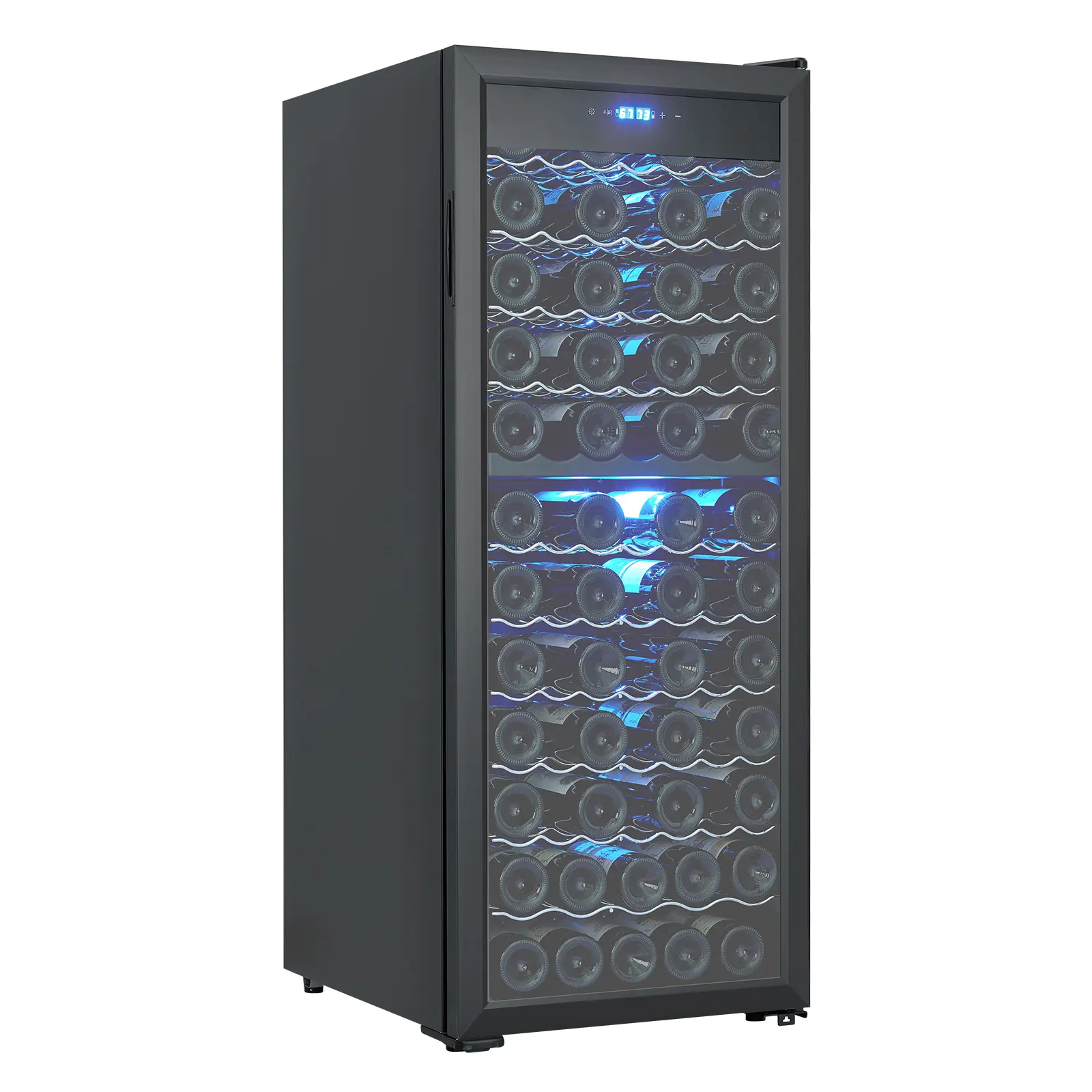 80 Bottle Dual Zone Wine Cooler Refrigerator – Freestanding Metal Wine Fridge – Digital Temperature Control – Fast Cooling & Low Noise – Glass Door – Holds Red & White Wine, Champagne, Beer – Sleek Black Cabinet for Home, Kitchen, Cellar