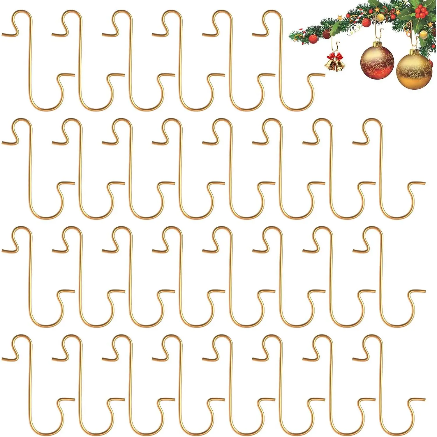 Ornament Hooks, 100 count Christmas Ornament Hooks, Ornament Hangers, Ornament Hook for Christmas Trees, Metal Wire Essential Ornaments Hooks Anchors for Xmas Tree Decorations  Party Decor,