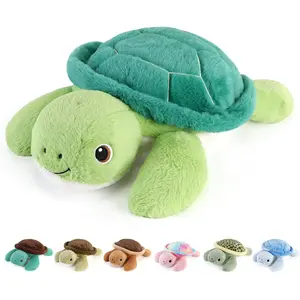 Turtle Weighted Stuffed Animals - 22 Inch 4.5 Pounds Weighted Plushies Sea Turtle Stuffed Animal Big Tortoise Plush Pillow Cute Plush Toys Gifts for Kids & Adults