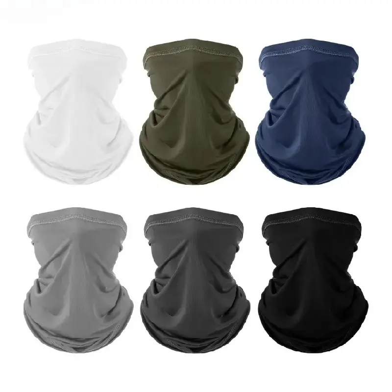 6pcs Breathable Face Covering Neck Gaiter Headwear - UV Protection, Quick-Dry, Elastic Fabric, Exquisite Lock Edge Design Cooling Bandana for Outdoor Sport, All Seasons, Unisex Clothes, Neck Gaiter Mask, One Size