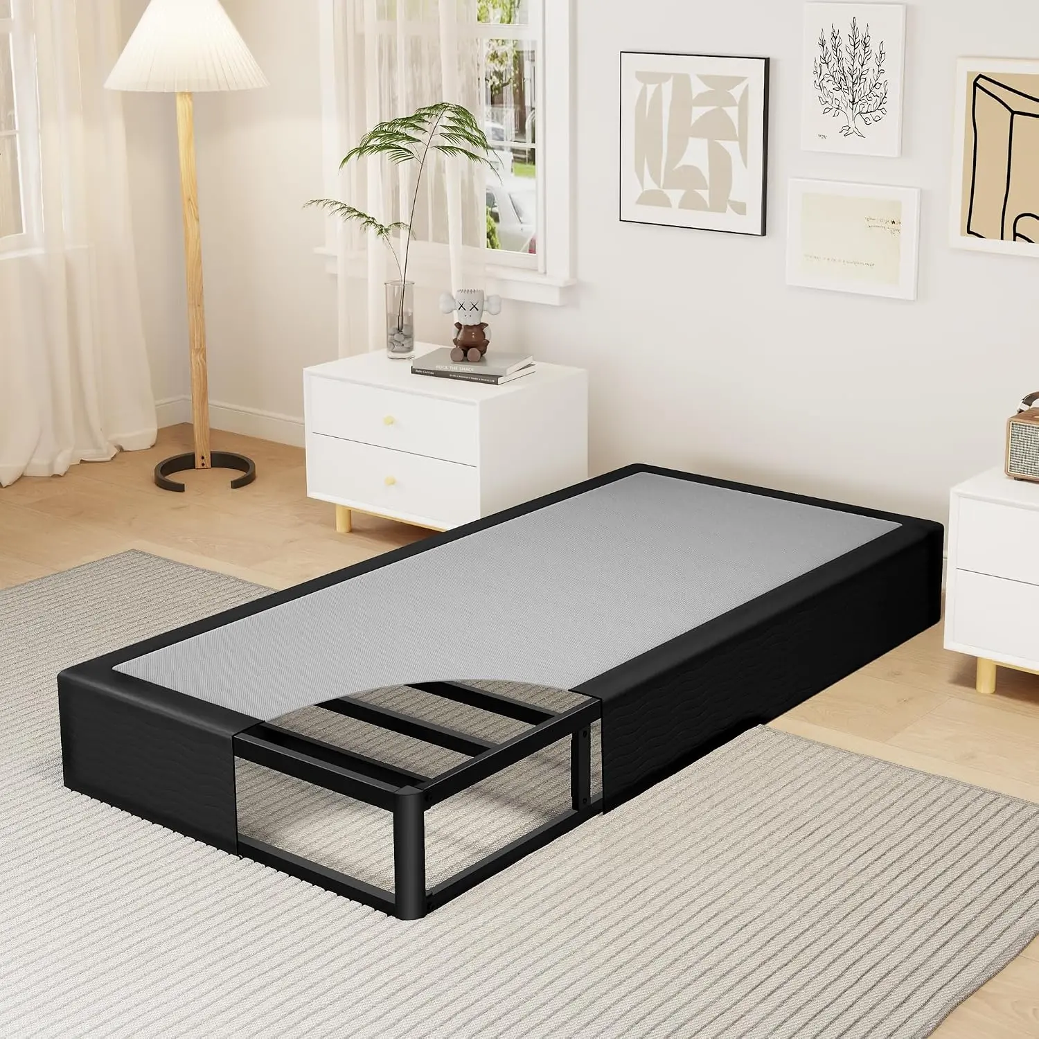 Size 10 Inch Box Spring - Heavy Duty Metal Mattress Foundation (2500lbs Capacity), Noise-Free, Easy Assembly