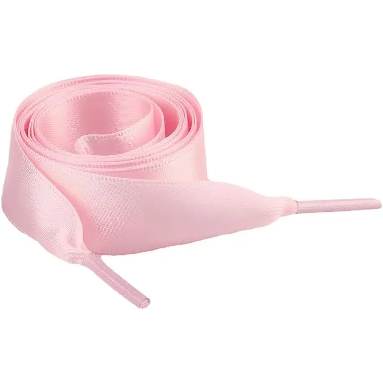 Satin Ribbon Shoelaces Colorful Silk 3/4" Wide  Shoe Laces for Women Sneaker Shoes DIY