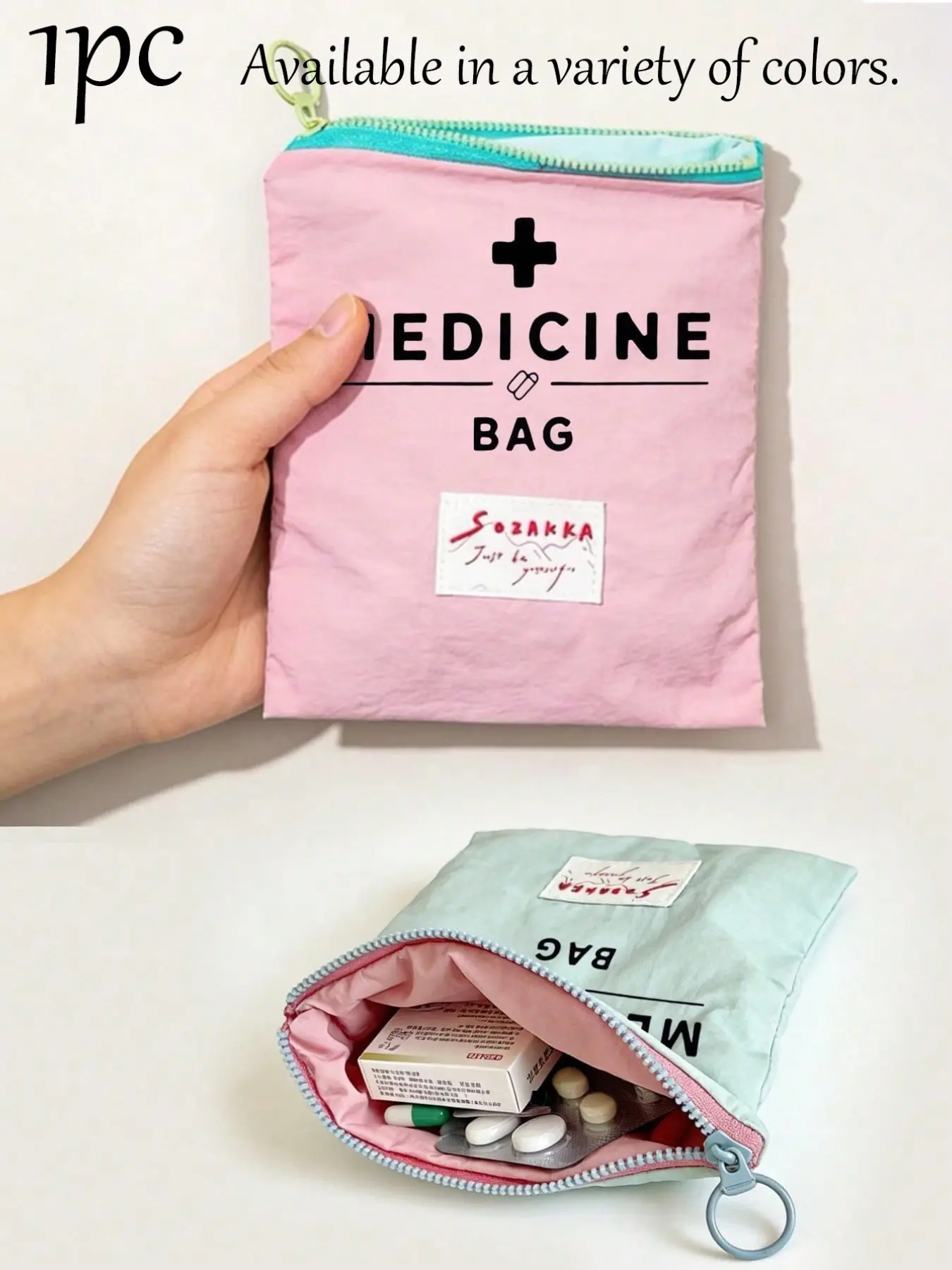 Portable Medicine Bag with Drug Pattern, Emergency Kit, Makeup Pouch, Coin Purse, Ideal for Daily Use, Travel, Christmas Gift, Teacher's Day Gift, Makeup Bags