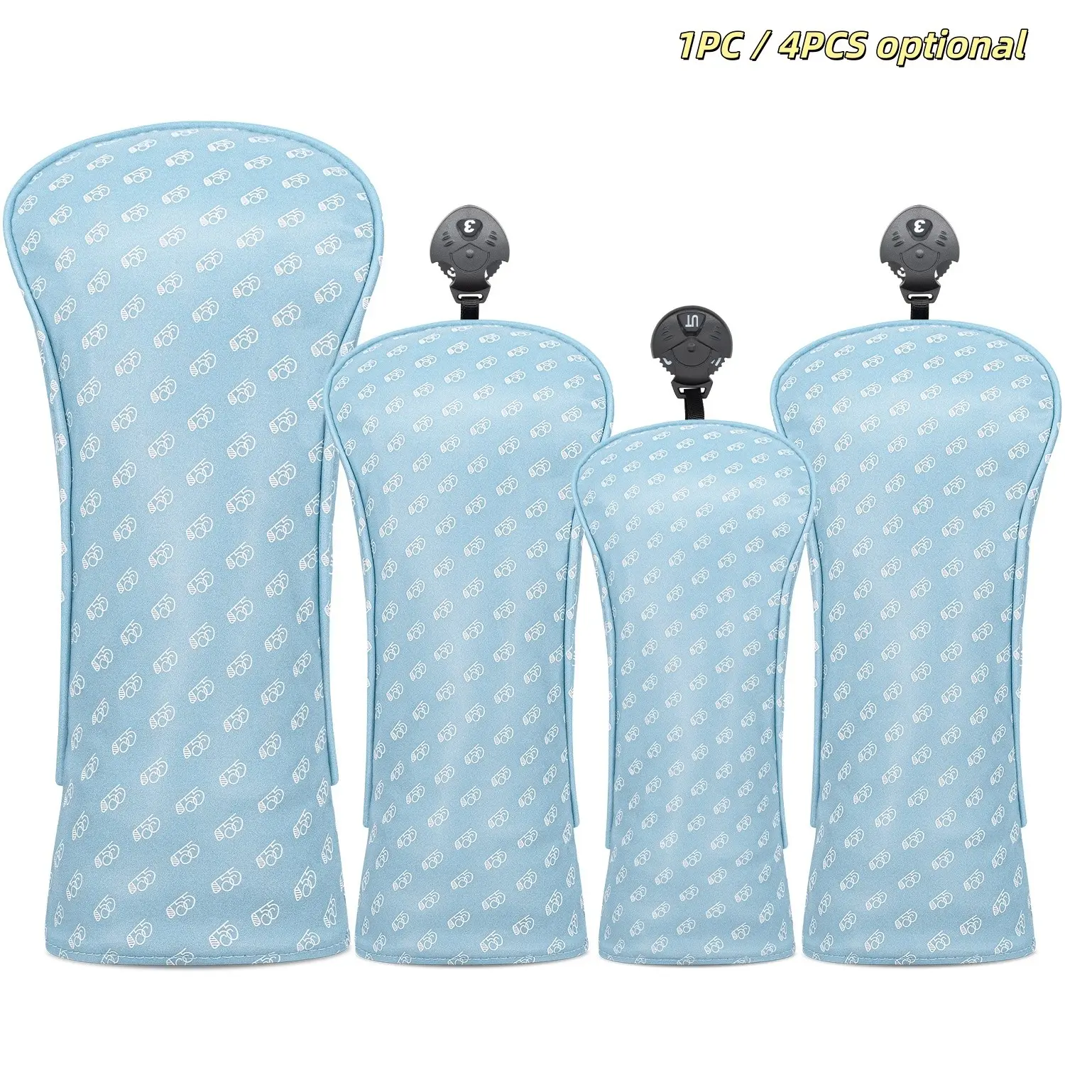 Golf Club Head Covers, Protective Sleeve, Drive PU Waterproof Material, Blue Utility, Simple Style, Better Protection for Golf Clubs, Golf Accessories, Golf Supply