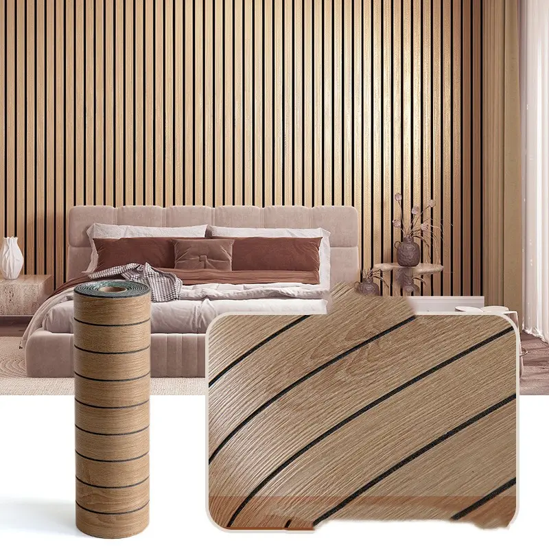 Self-adhesive Waterproof 3D Wood Grain Wall Panel - Peel and Stick Foam Wallpaper, Faux Wood Plankure, Moistureproof, Easy to Clean and Cut, Modern Style, for Ceiling, Wall, Interior Walls Refurbishment (118.1 Inches x 23.6 Inches, Vinyl Material)
