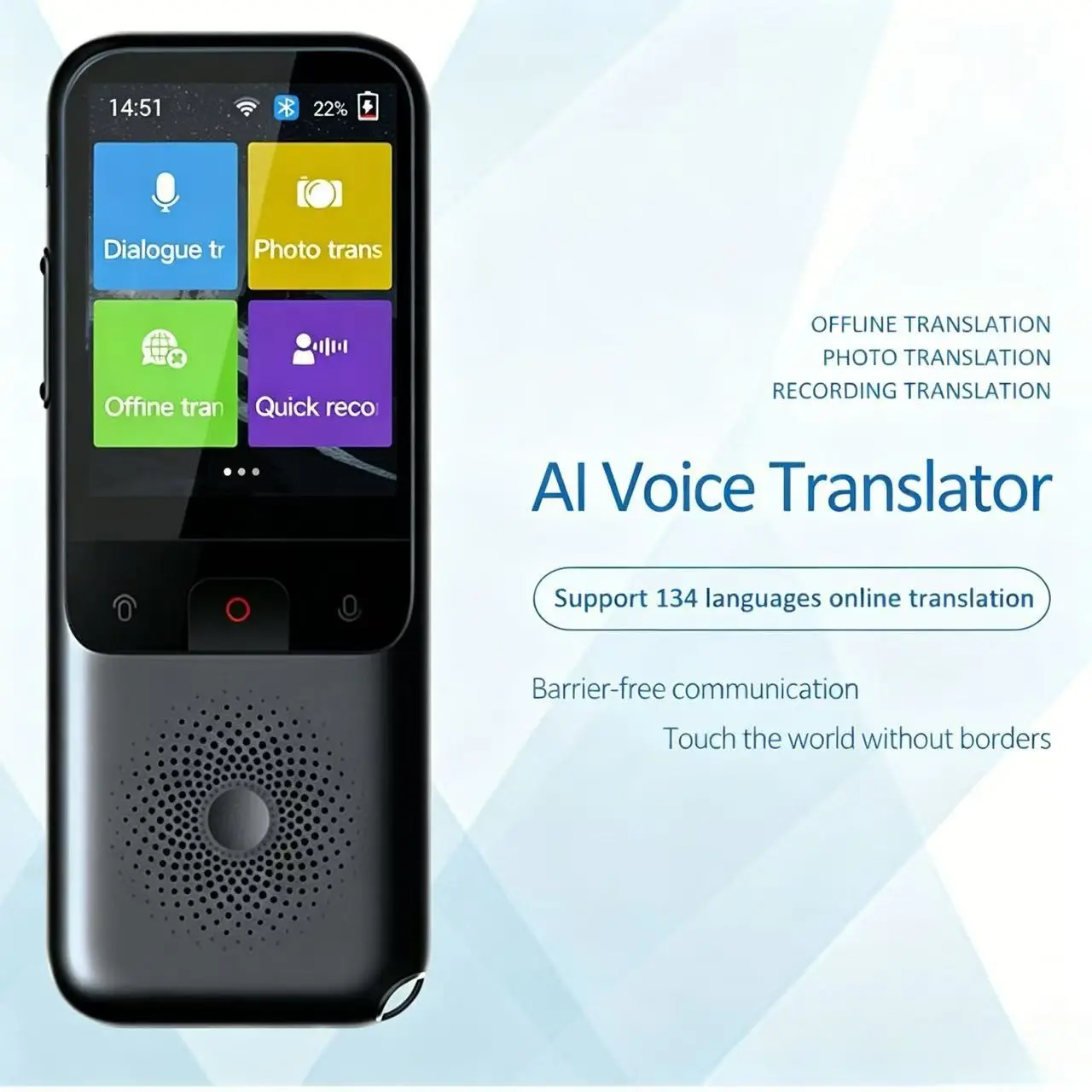 2026 New Language Translation Device, Voice and Text Bidirectional Translation, Online and Offline Modes, Multilingual Support, Portable Translator