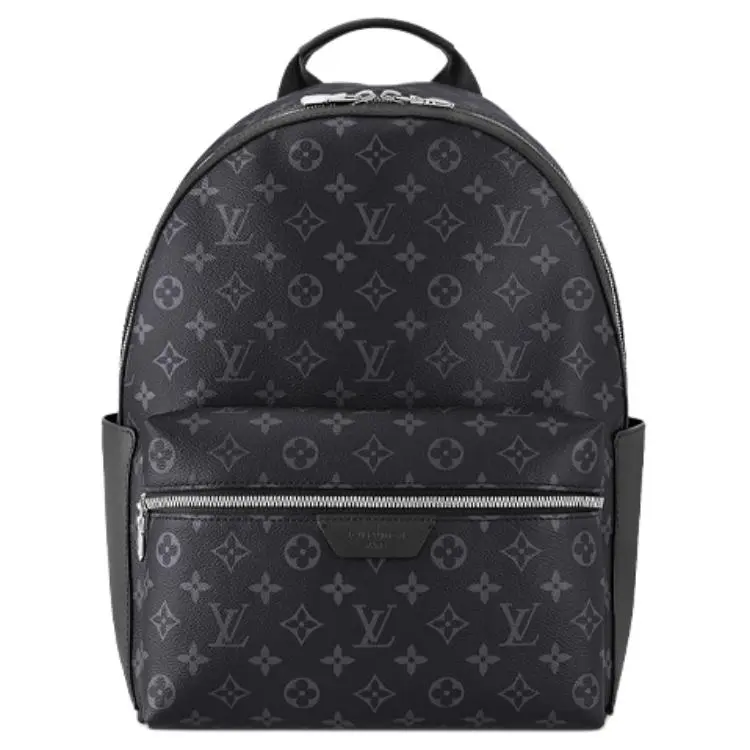 Men’s Louis Vuitton Discovery Classic Monogram Small Backpack - Black Coated Canvas & Leather-Trimmed, Black, Carry On, Clean Aesthetic, Contrast Detailing, Durable Fabric, Black Backpacks, Carry On Backpacks