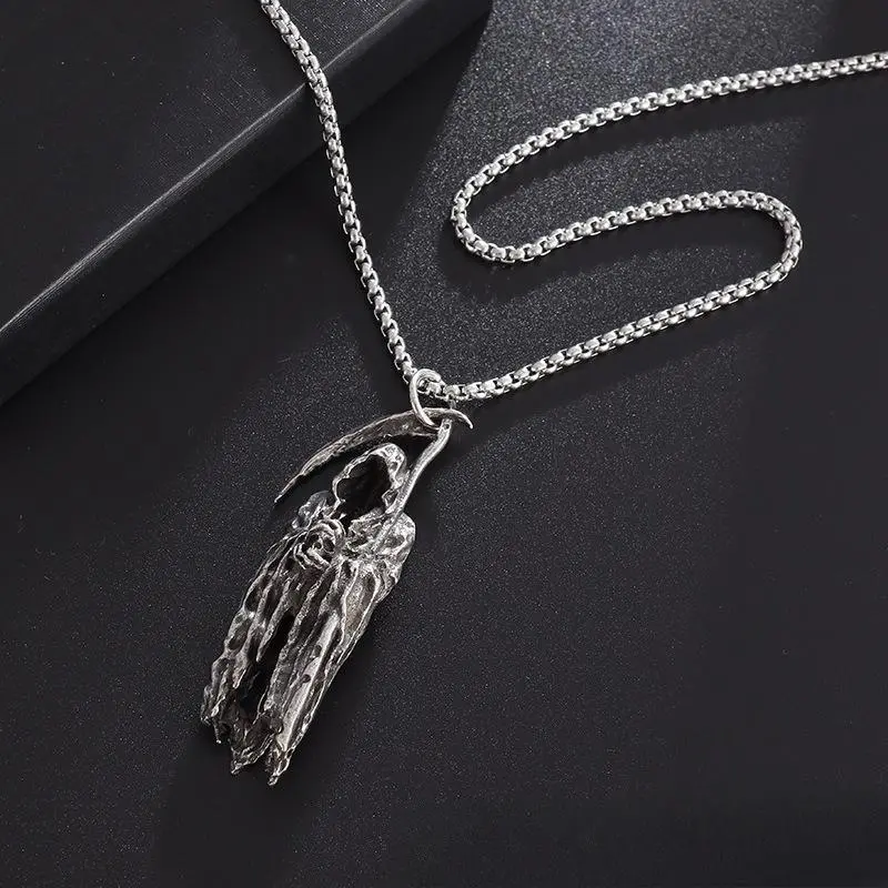 2026 New Death Skull Necklace for Men Women | Minimalist Trendy Clubwear Chain Pendant, Versatile Unisex Jewelry