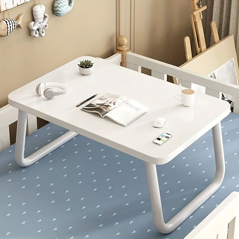 1PC Multi functional folding small table, can be used as a bed computer desk, student study desk, Home office desk, lightweight and portable, suitable for household stalls, simple and stable, does not take up space, and is a versatile desktop item