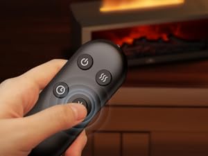 Eseential Oil Diffuser, Fireplace Flame Oil Diffuser - Aromatherapy Aroma Humidifier, Upgrade 7 Flame Colors Noiseless 150ml Remote Control - Perfect for Bedroom Home Office (Fireplace Black)