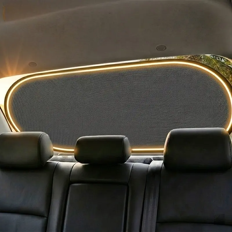 Car Rear Windshield Sun Shade, Foldable Rear Window Sunshade, Heat Insulation UV Block Sun Shield, Universal Fit for Most Cars, Sedans, SUVs - Easy to Store & Carry