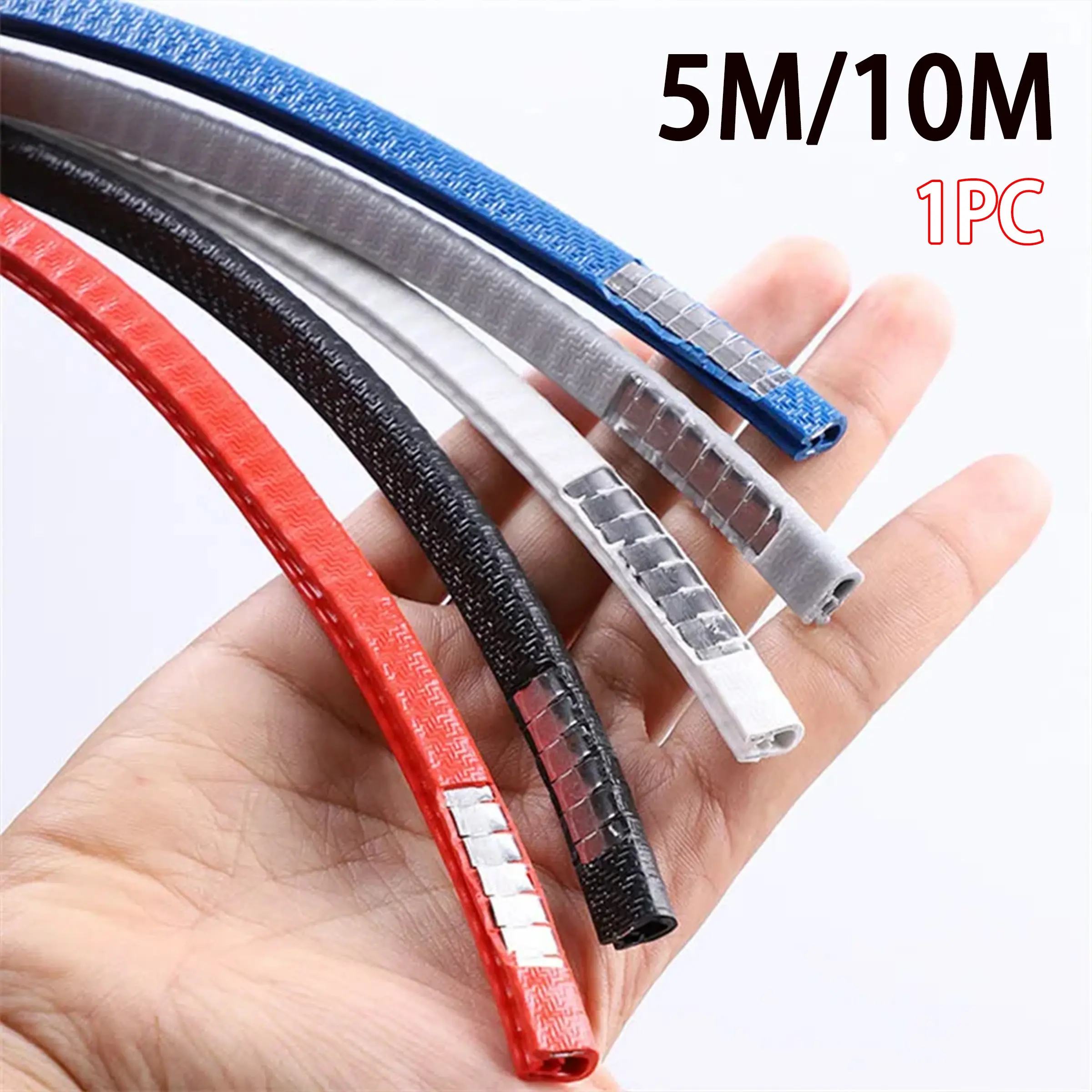 Metal Car Door Edge Protector, 5/10 Meter Anti-Scratch Anti-Collision Strip, Universal Fit, Durable Body Exterior Decoration Accessory