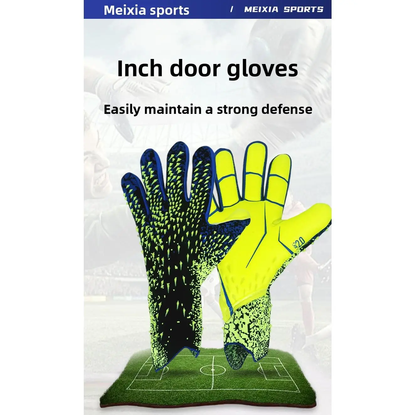 Football Goalkeeper Game Gloves Professional Adult Children's Latex Wear-resistant Non-slip Goalkeeper Training Gloves net bag Multi Sport Soccer Target Net