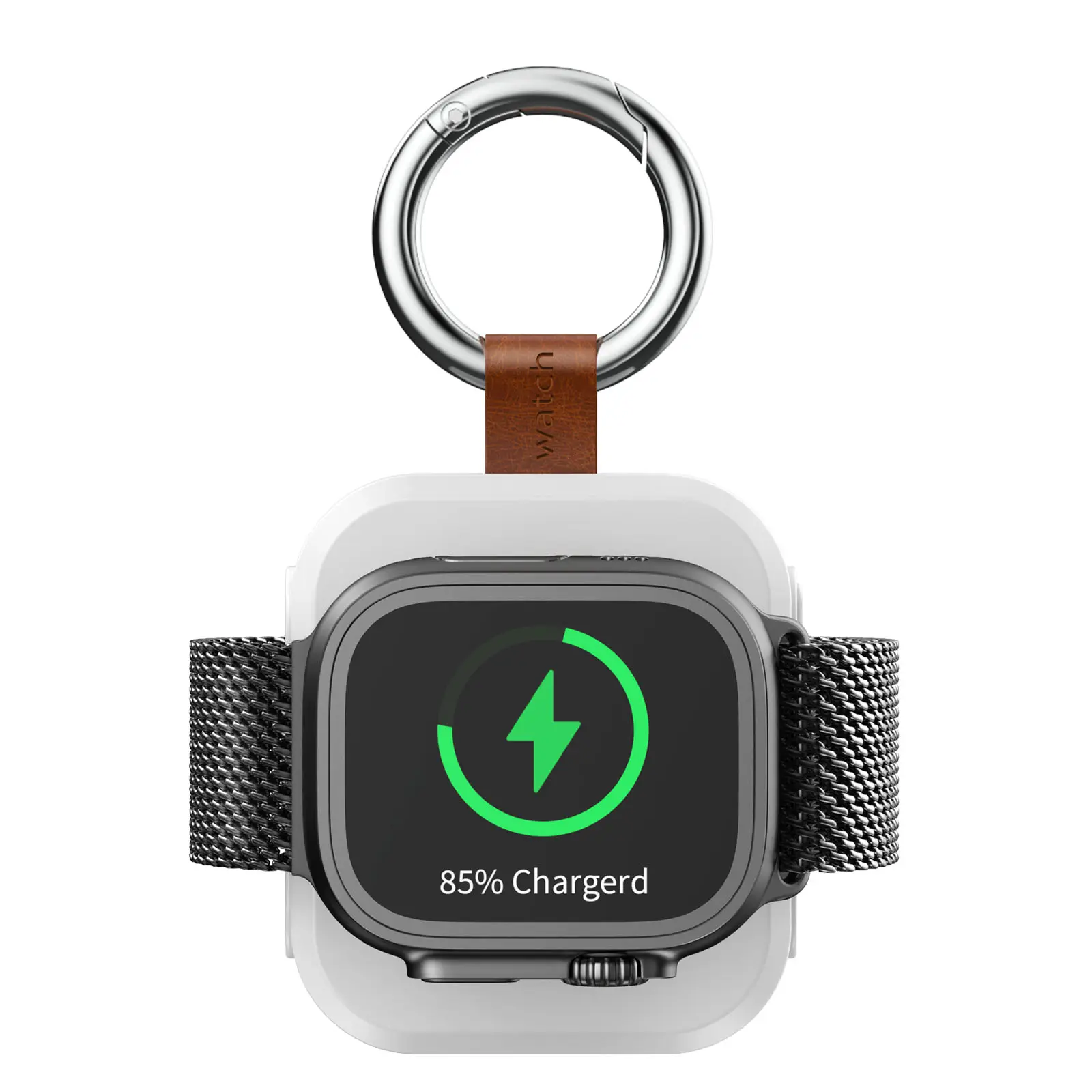 HX-10PG1 Portable Wireless Charger for iWatch ,Magnetic iwatch Charger 1200mah portable smartwatch charger , Camping Travel Essentials Camping Watch Charger for Series 10/9/8/7/6/Se/5/4/3/2/1/Ultra/Ultra Wearable Tech Accessories Electronic Gadgets