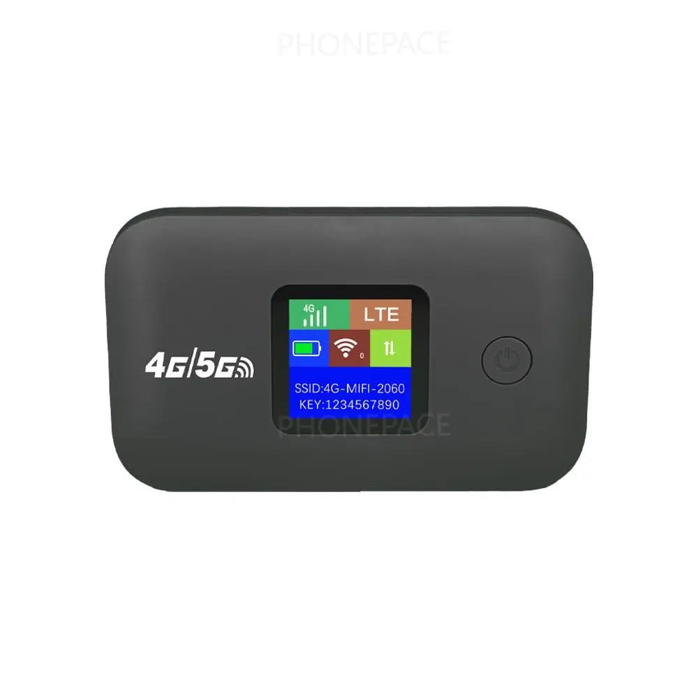 Unlocked 4G 5G Portable Travel WiFi Hotspot Router with SIM Card Slot, 300Mbps High Speed LED Display Mobile MiFi, Stable Connection Up To 10 Devices, Ideal for RV Camping Outdoor Business Trip