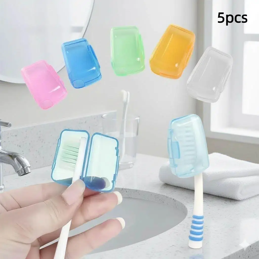 5/10 Pack Toothbrush Head Covers, Toothbrush Protector, Dust-Proof Travel Storage, Antibacterial Moisture-Resistant, Reusable Easy-Clean, Multi-Scene Use