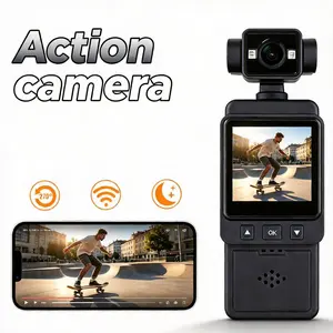 Action Camera,Wearable Vlogging Cam with 270° Rotatable Lens, Audio & Video Recording, Pocket POV Hand-Free Sport DV, Portable Mini Body Cam for Cycling Travel Outdoor Sports, Ideal Holiday Gift