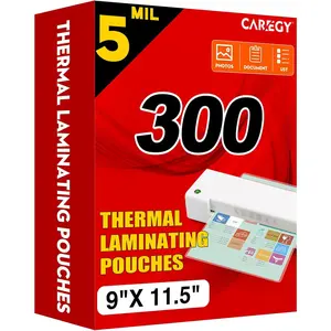 300 Pack Laminating Sheets, Holds 8.5 x 11 Inch Sheets,5 Mil Thermal Laminating Pouches,9 x 11.5 Inches Lamination Sheet Paper for Laminator, Clear, Letter Size, Office and School Supplies
