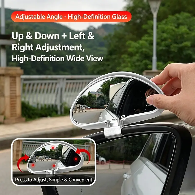 360° Adjustable Car Backup Mirror, Wide Angle High Definition Convex Rearview Mirror, Blind Spot Assist for Cars Suvs New Energy Vehicles