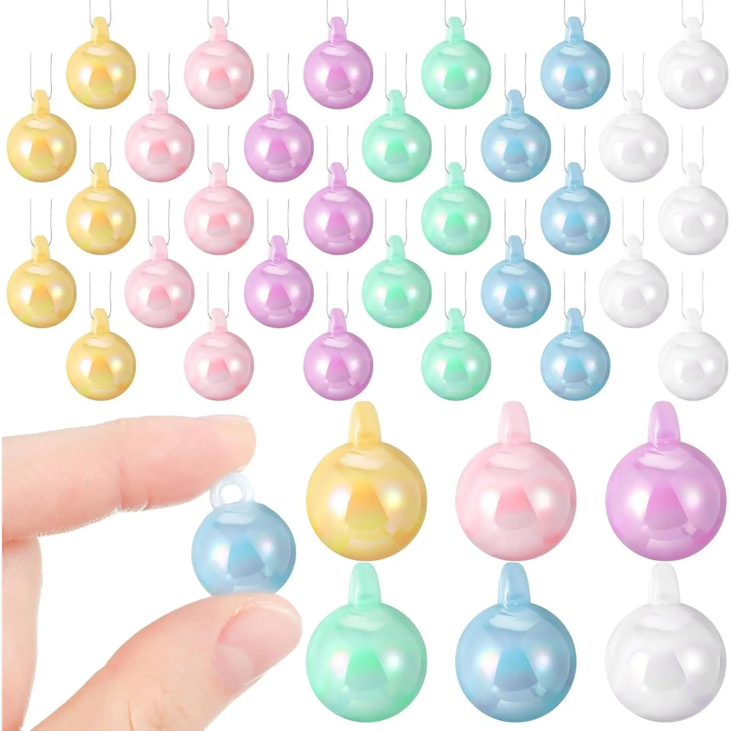 30 count Mini Christmas Pastel Ornaments Balls for Mini Tree 0.63'' Small Macaron Shatterproof  Ornament  Candy Pastel Christmas Decoration for Holiday Party Outdoor Indoor DIY Craft