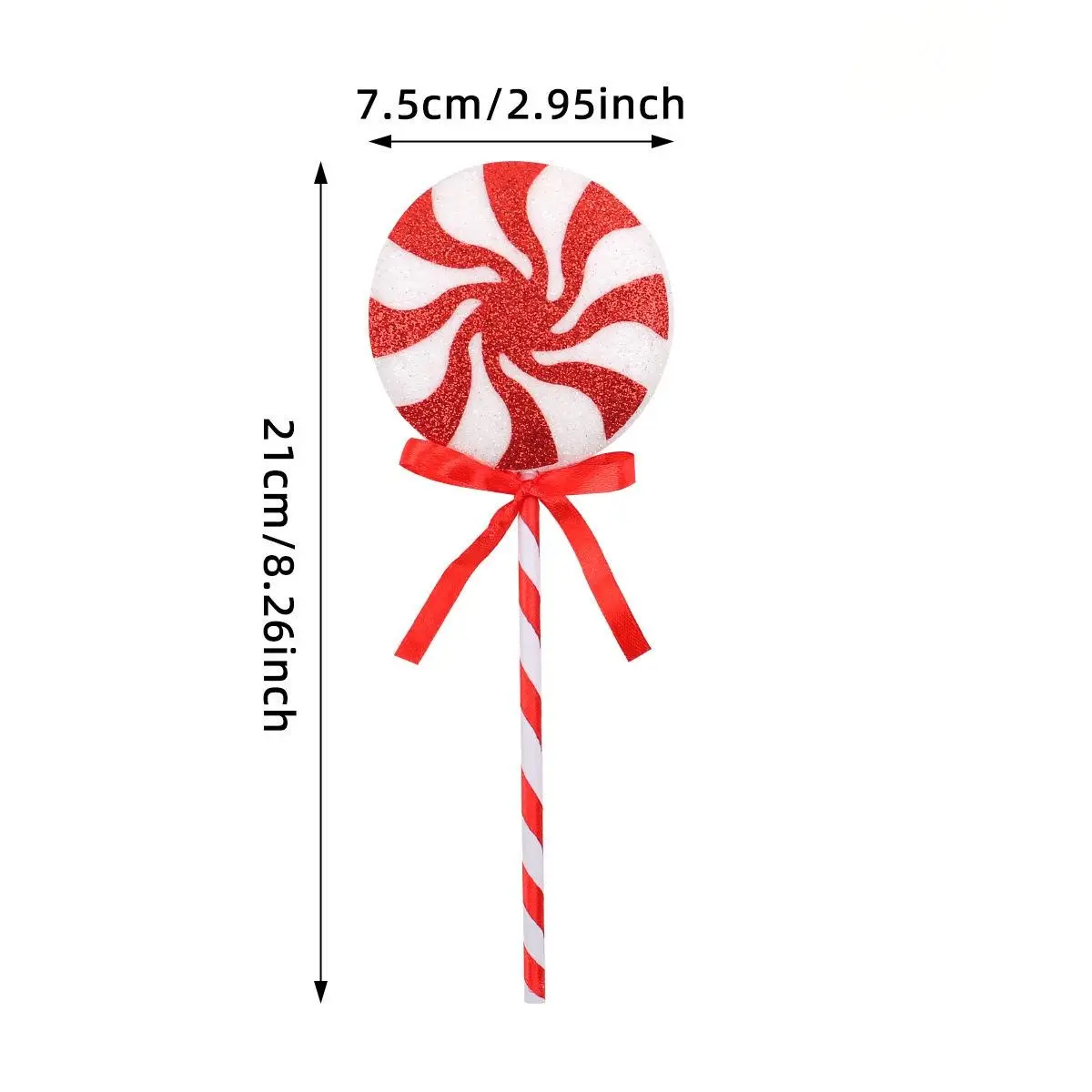 Colorful Christmas Lollipop Decorations, Spiral Candy Shape Ornament, Perfect for Winter Holiday Parties, Home Window Displays, Christmas Tree Decor