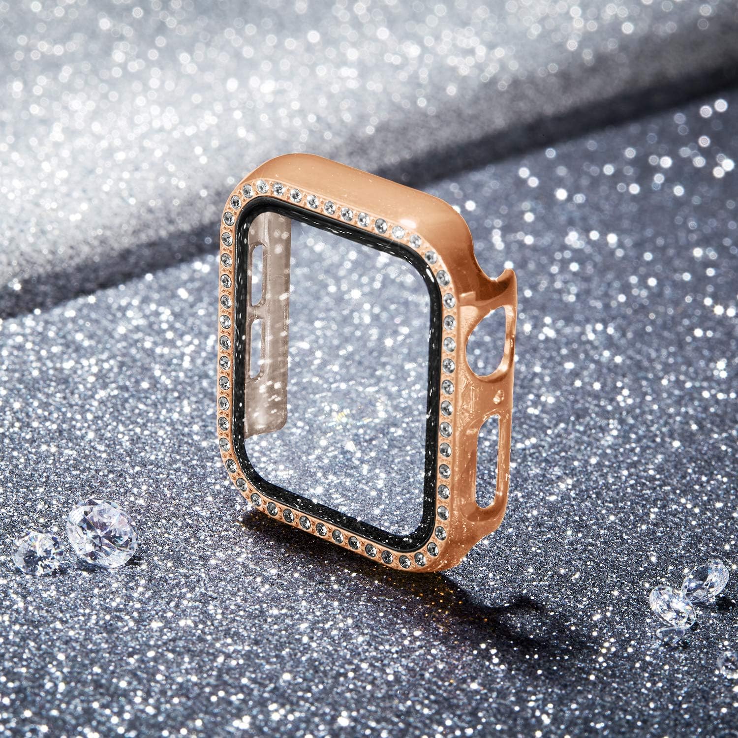 Bling Apple Watch Case with Screen Protector – Diamond Protective Cover, Full Protection for Apple Watch Series 4–10 & SE (40/41mm & 42/44/45/46mm)