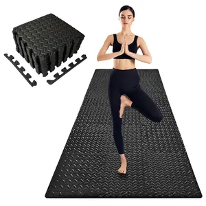 8-Piece Interlocking Foam Tile Performance Mat, Eva Home Gym Exercise Mat for All Sports or Equipment