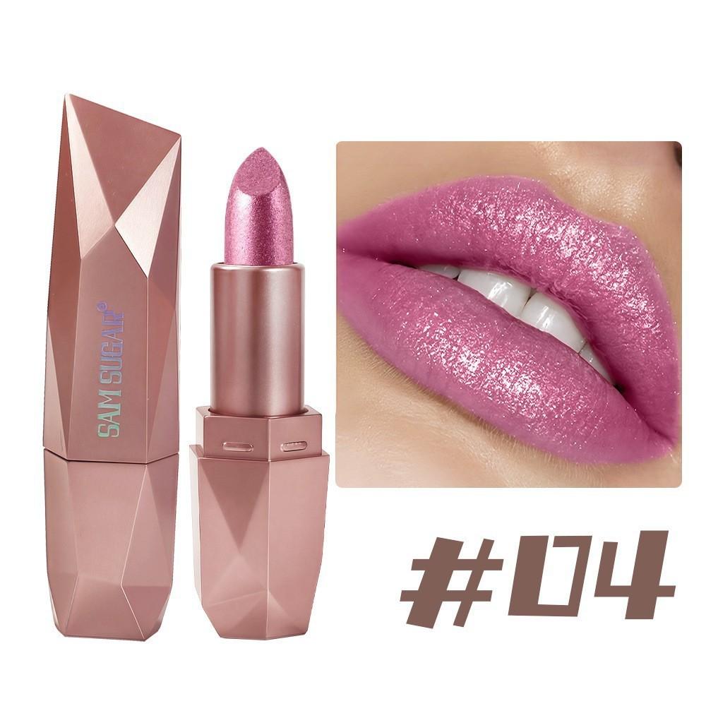 SAM SUGAR Diamond Pearl Lipstick Shimmering Gold Lipstick