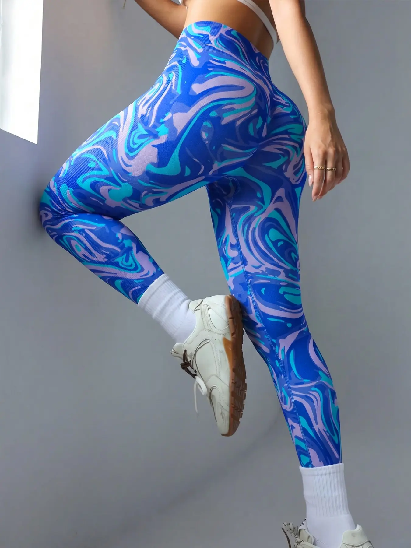 Women's High Waist Yoga Pants, Digital Print Butt Lifting Summer Workout Tight Fitting, Ladies' Fitness Gym Apparel, Comfortable Activewear, Graphic Print Leggings, Glute Enhancing Leggings, Fitness Bottoms, Highwaisted Yoga