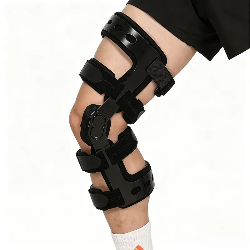 Adjustable Knee Support Brace, for ACL MCL PCL Meniscus Ligament Protection, Hinged ROM Sports Orthosis for Men and Women