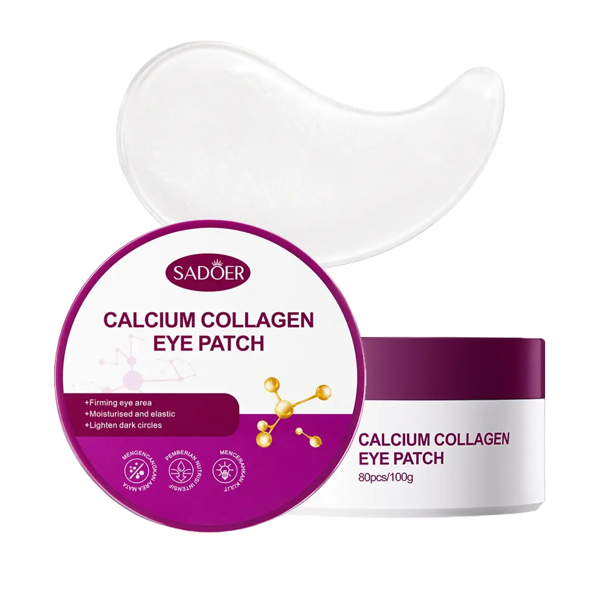 Calcium Volume Eye Patch 80PCS - Anti-aging, Drooping Eyelid, Puffiness | Korean Cosmetics, Firming & Moisture Mask Under Eye Patch
