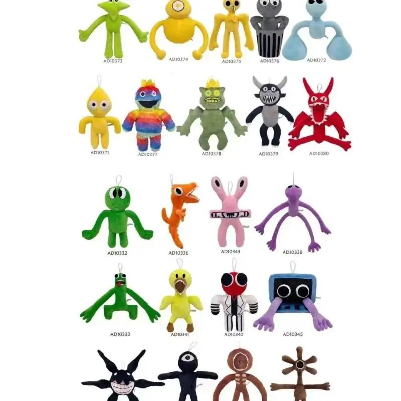 Unisex 100% Brand New High-Quality Rainbow Friends Plush Toys - Animated Monster Stuffed Doll Characters from Cartoon Games, Collectors’ Item, Children’s Birthday Christmas Gifts