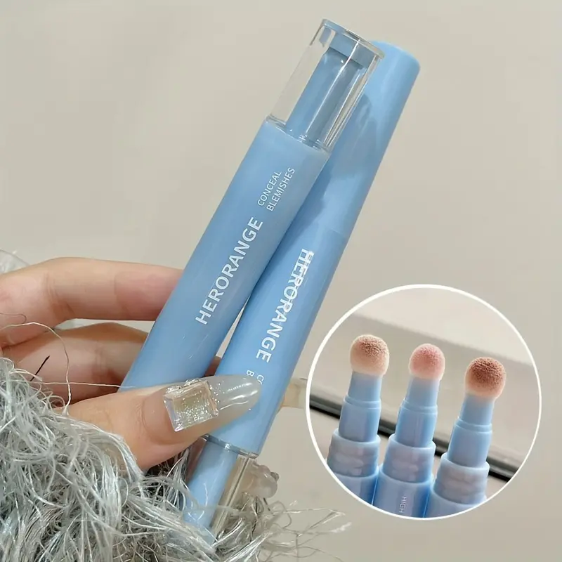 Brightening Cushion Concealer Pen, Long Lasting & Moisturizing Formula for Undereye Circles and a Flawless Base, Suitable for All Skin Types, Head Concealer Pen, Undereye Circles Solution, Cushion Foundation, Spots