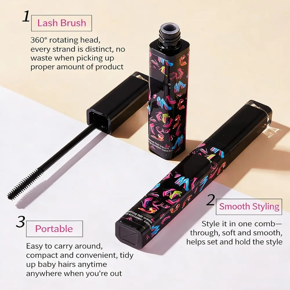 Flyaway Hair Tamer Stick, Anti-Frizz Hair Stick, Non-Greasy Long-Lasting Hold, Portable Hair Finishing Stick