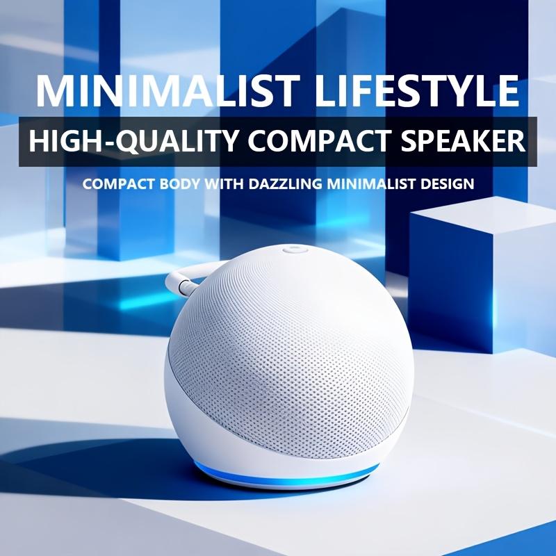 Spherical 5Th Generation Alexa Dot Smart Speaker, Equipped with RGB LED Lighting Effect, Wireless Desktop Subwoofer, Portable Base, New Smart Speaker, Available in Three Colors