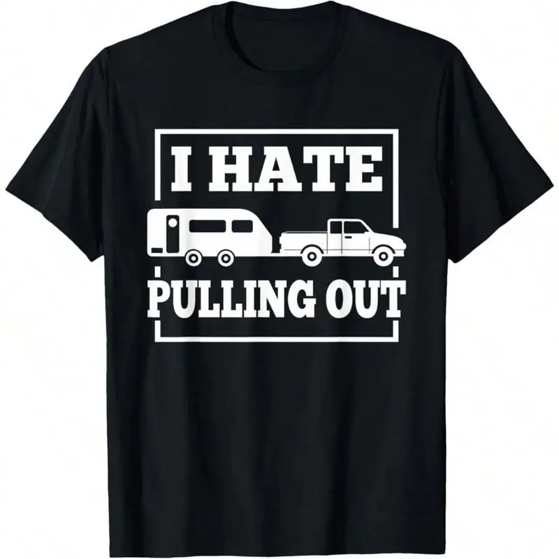 Fun Trailer Travel Men's T-Shirt, Humor Short Sleeve Tee For Men, Men's Top Shirts Vacation Gift For Him, Boyfriend