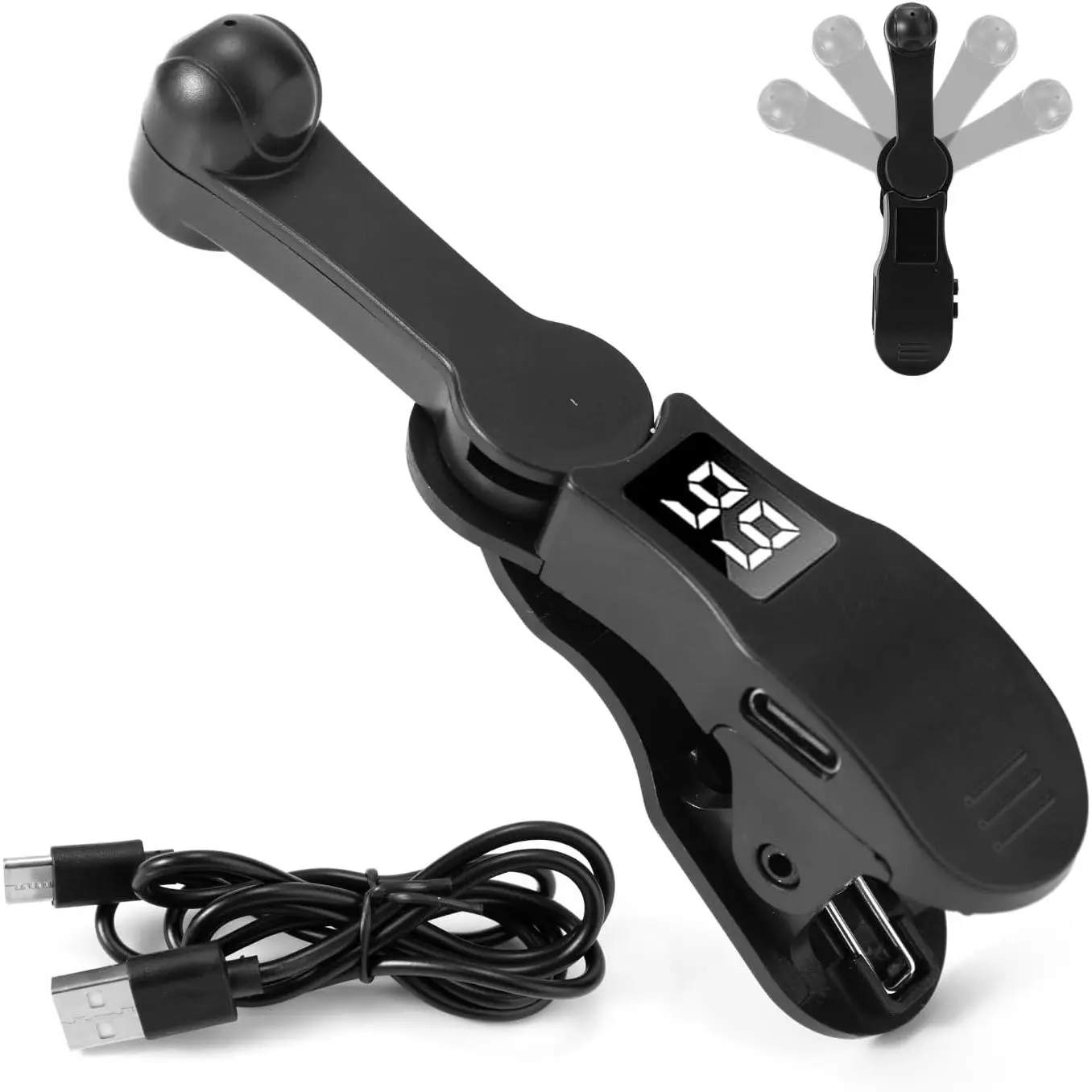 Auto Clicker for Mobile Phone, Adjustable ABS Screen Tapper with Click Display & Anti-Slip Clip for Gaming & Likes, USB Cable Included, Digital