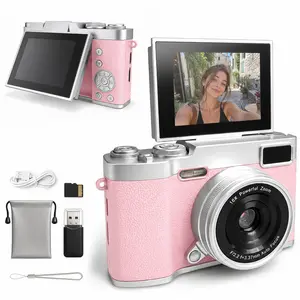 Flip-Top Ccd Camera, Student Pocket Camera, Teen Portable Camera, Entry-Level Digital Camera with Storage Card and Reader, Back-To-School Gift
