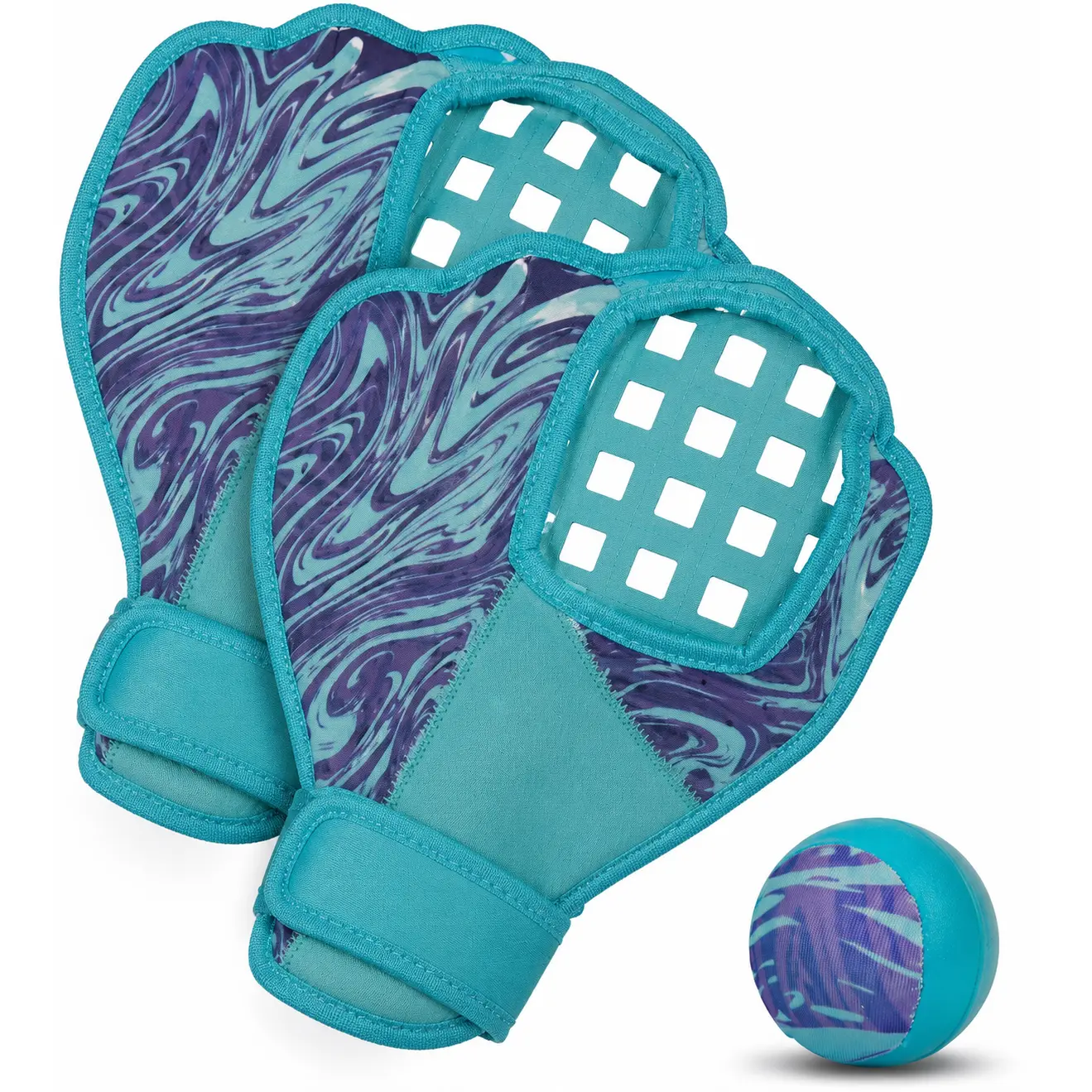 Water Baseball Ball and Gloves Set for Pool & Beach Games-for Beach Games & Swimming Pool Toys,1PC Water Bouncing Ball with 2PCS Catch Mitts,One Size Ambidextrous Design