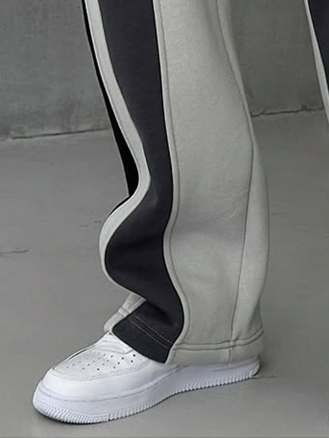 Men's Colorblock Side Stripe Sweatpants, Regular Fit Casual Comfy Breathable Pants for Daily Wear, Men's Trousers for All Seasons