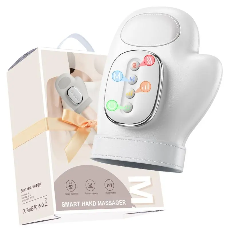 Therapeutic Hand Massager with Heat Therapy & Compression - Arthritis Pain Relief & Muscle Recovery, 3D Compression with 13 Airbags for Office Workers/Gamers/Post-Surgery Care
