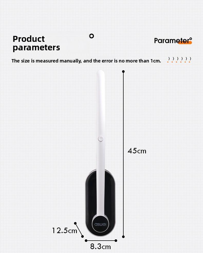 Disposable Toilet Brush with Holder, Deep Clean Toilet Scrubber with Replacement Heads, Quick Clean Toilet Brush for Bathroom, No Drilling