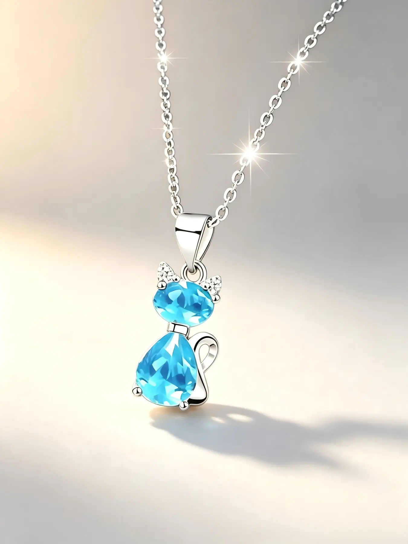 Cute Cat Design Elegant Necklace, Perfect Gift for Women and Girls, Versatile Jewelry for Daily Wear and Holidays