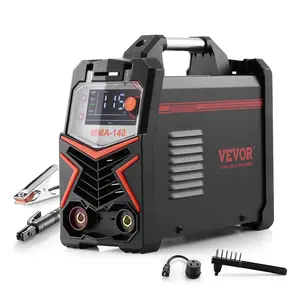 VEVOR MMA Welder, 140A 4-in-1 Welding Machine - MMA (Stick)/DC Pulse MMA/DC Pulse TIG/Lift TIG, 110 220V Dual Voltage Electric Welder with LED Display, Synergic Control, IGBT Inverter Hot Start