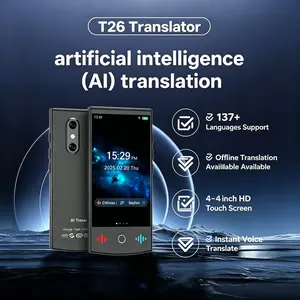 Large Screen Translation Device, 160 Languages Online Offline Translation, Audio Video Photo Recording Translation, Ideal for International Business