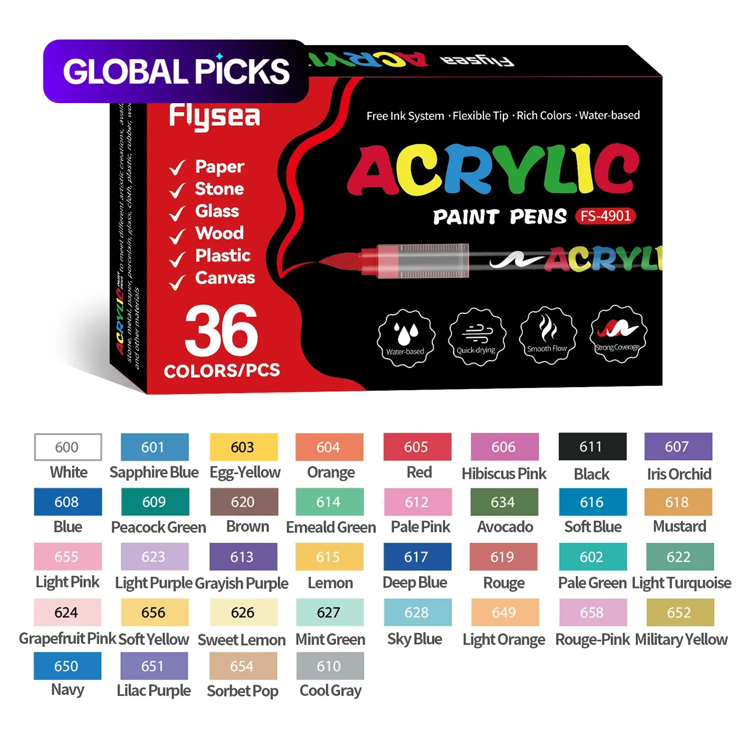 Acrylic Paint Soft Brush Markers Set, Soft Brush Tip, Automatic Ink Control, Paint Markers for Wood, Stone, Canvas, Glass, Fabric, DIY Crafts, Diy Handmade Crafts, Acrylic Painting Pen, Acrylic Painting Supplies, Coloring Markers, Art Marker Pens